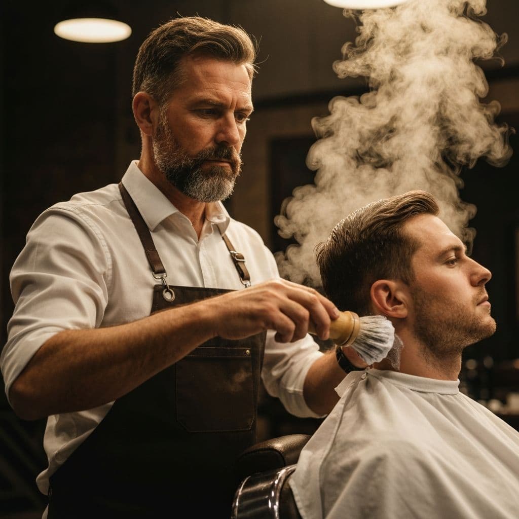 Hot lather razor finish